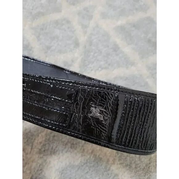 Burberry black potent double buckle leather main image 4